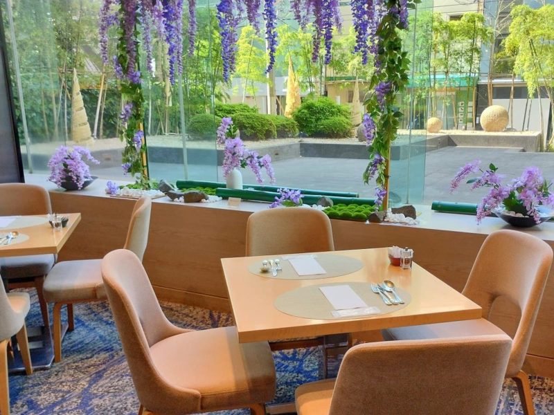 ANAクラウンプラザホテル大阪の抹茶ビュッフェが行われるレストランの雰囲気
