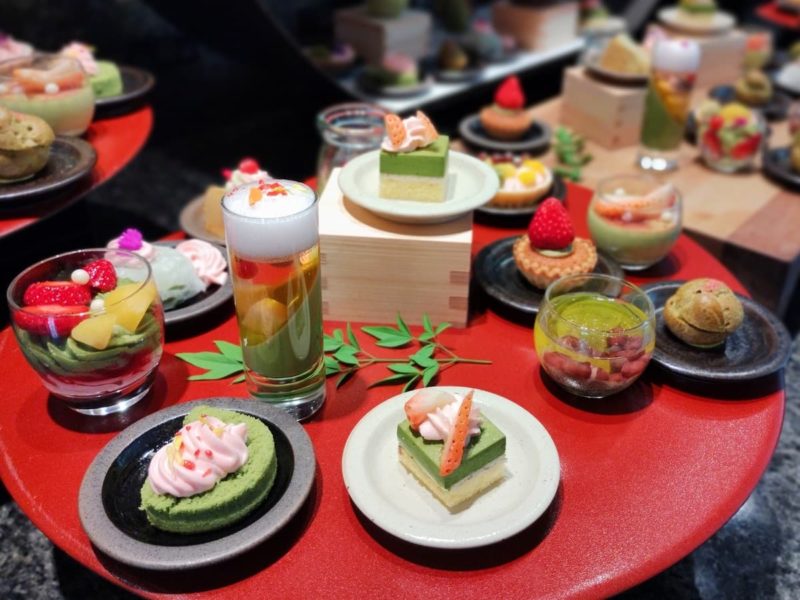 ANAクラウンプラザホテル大阪の抹茶ビュッフェ「デザート&ランチブッフェ～抹茶とぴんく～」のフォトジェニックなスイーツ