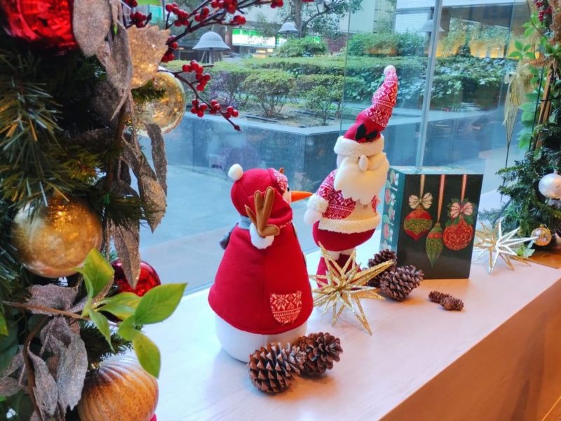 ANAクラウンプラザホテル大阪のクリスマスビュッフェの装飾